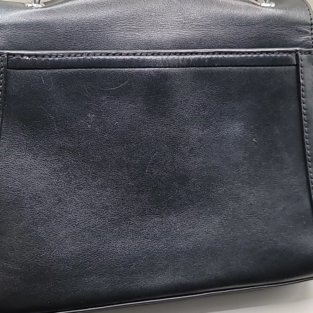 Michael Kors MK Whitney Leather Small Satchel Handbag Black Crossbody Neutral - Picture 10 of 12